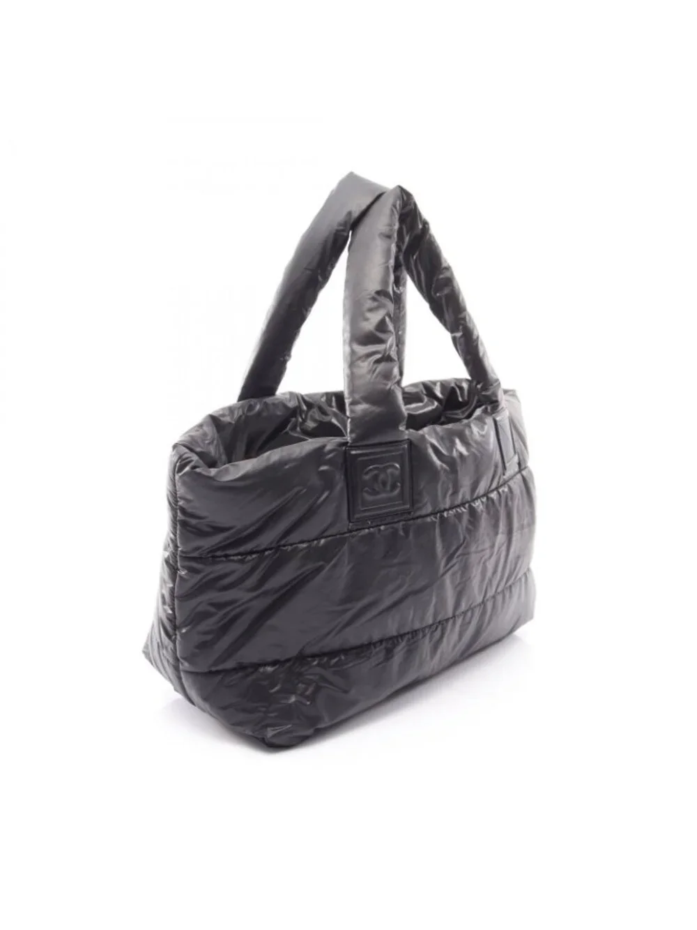 Chanel Tote Bag Coco Cocoon MM Black Nylon MM